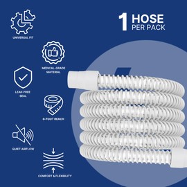 Snugell CPAP Hose Universal Tubing (6 ft) – Compatible with CPAP, BiPAP, and BiLevel Machines – Minimizes Mask Leaks, Reduces Discomfort – Durable, Flexible, and Designed for Restful Sleep