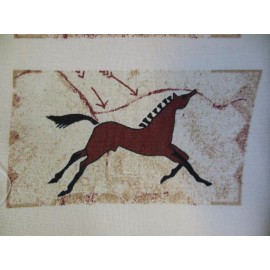 1 fabric panel, 6 sets of oven mitt tops, ARABIAN HORSES