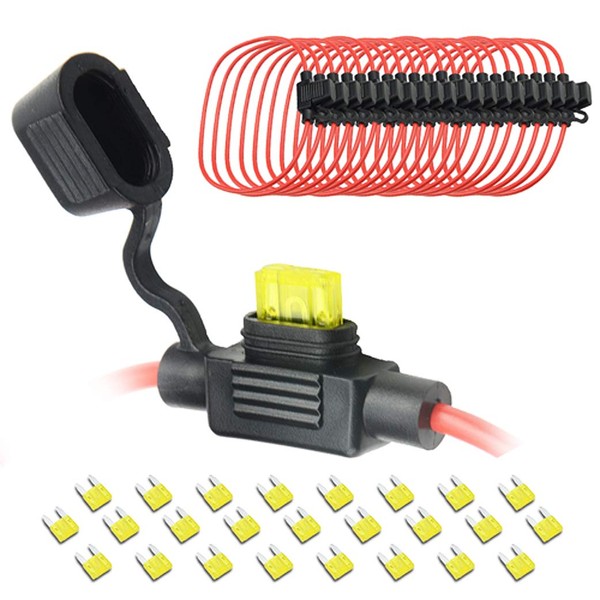 WMYCONGCONG 15 Pieces 14 Gauge Heavy Blade Fuse Holder with