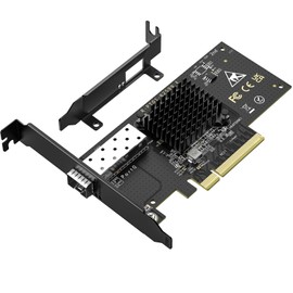 10Gb SFP PCIe Netzwerk Karte mit Intel 82599 (X520-DA1) Controller, VIMIN 10G Ethernet Adapter NIC mit Einem Einzelnen 10Gbps SFP+ Port, Kompatibel mit PCIe X8/X16, Unterstützung Windows/Linux/VMware