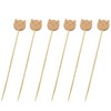 Honbay 100PCS Cute Cat Bear Cocktail Picks Sticks Party Food