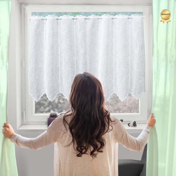 FacilCasa Panel Curtain, Semi-Transparent Curtains, Valance, with Various 36 Size