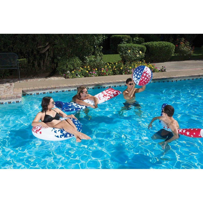 Poolmaster American Stars Inflatable Swimming Pool Inner Tube Float, 36