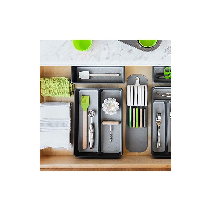 Madesmart Premium Antimicrobial Classic Small In-Drawer Knife Mat, Soft-Grip, Non-Slip