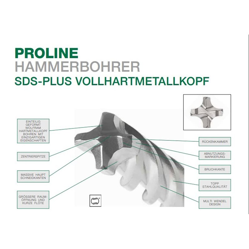 HIKOKI, HM-Bohrer SDS-Plus 4-Schneid FCH 22X450X400