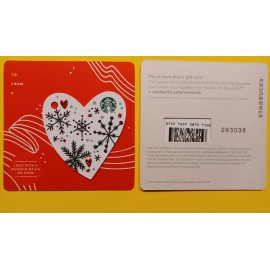 STARBUCKS CARD 2017 " CHRISTMAS HEART " A BEAUTY ❤ BRAND NEW