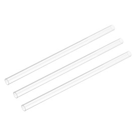 DMiotech Pack of 3 9.6 Inch Clear Rigid Plastic Pipes 4 mm x 5 mm (3/16 Inch) Polycarbonate Pipe Round Tube for Lighting Water Installation