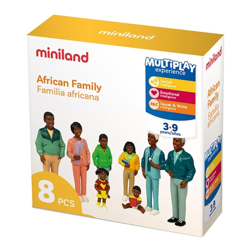Miniland 27396 - Afrikanische Familie 8 Figuren 12,5 cm /