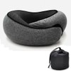 U-Shaped Memory Foam Travel Neck Pillow with Adjustable Velcro and