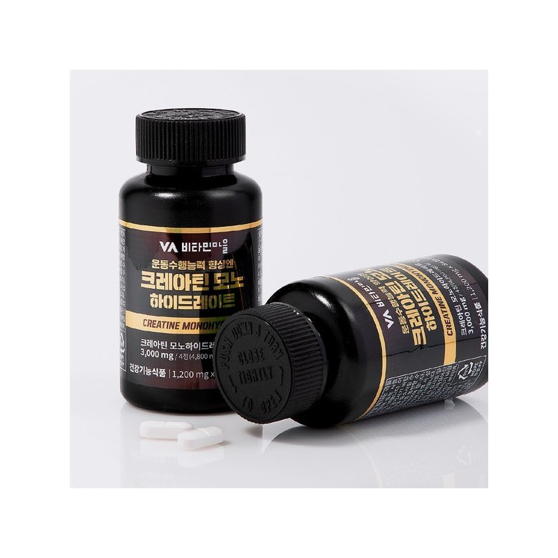 Vitamin Village 크레아틴 모노하이드레이트 1일 3000mg 3박스 총252정 Creatine Monohydrate