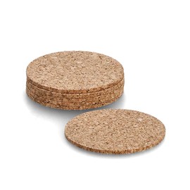 Zeller 1090 Cork Coasters Set Of 6 Diameter 9.5 cm