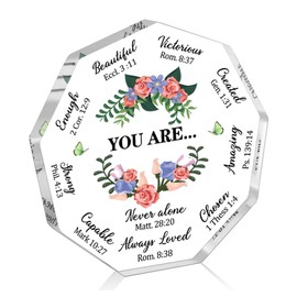 OZUEMUL Christian Gifts Desk Plaque Inspirational Gifts for Women Christian Home Decor Decorations Bible Accessories Inspirational Desk Decor Acrylic Plaque