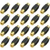 Warmstor 20 Pack RCA Female to Female Coupler Audio Video