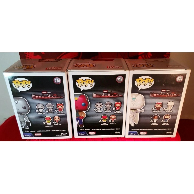 Funko Pop! WandaVision Vision #714 (Chase) , Vision #718 (70s),