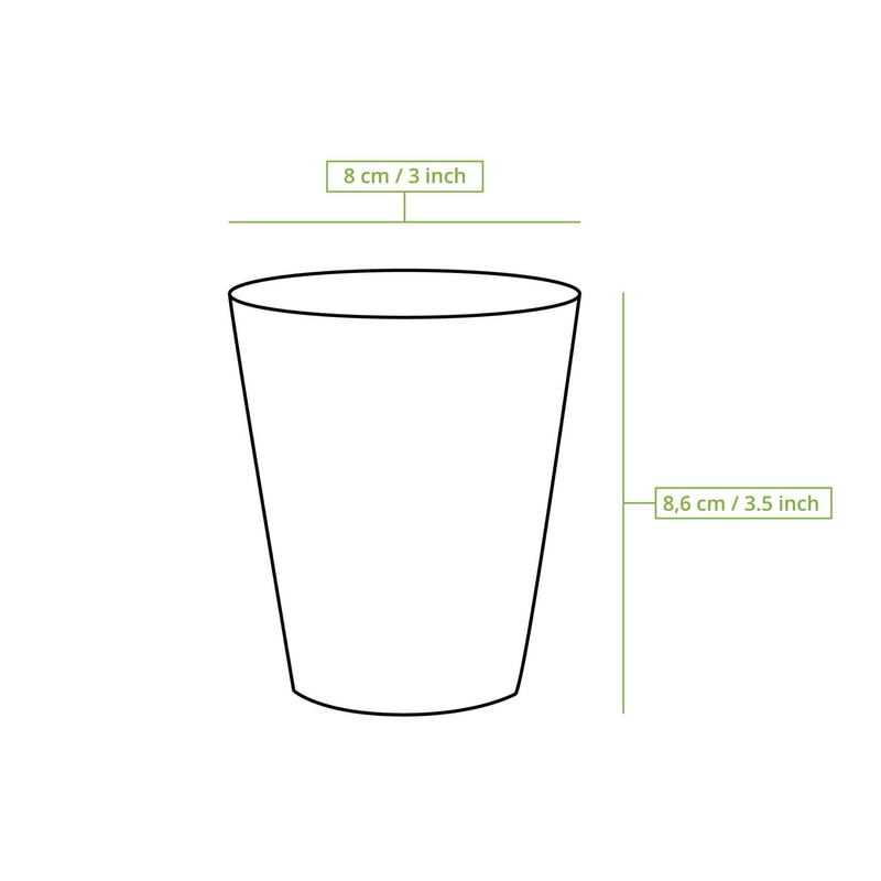 GREENBOX 8 x Paper Cups for Birthdays, 200 ml, Roses