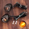 Front Gloss Black Bullet Smoked Turn Signals For Harley 2004-2013