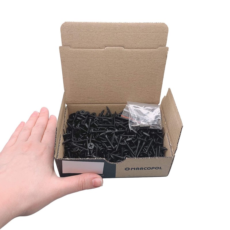 (Pack of 500 pcs) Black Phosphate Carbon Steel 3.5 x