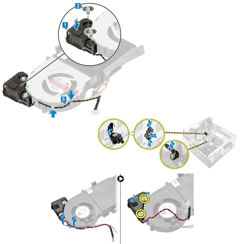 Deal4GO Internal Speaker KG9KP 6PFFY Replacement for Dell Optiplex 9020