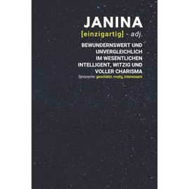 Janina (einzigartig) bewundernswert: Notizbuch inkl. To Do Liste | Das perfekte Geschenk | personalisiert mit dem Namen Janina | Geschenkidee | Geschenke | Name