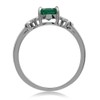 Silvershake 1.12ct. Natural Emerald Green Agate 925 Sterling Silver Victorian