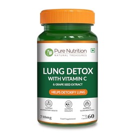 Pure Nutrition Lung Health Supplement | 60 Caps | Herbal Lung Support Formula with Quercetin, Vitamin C, Nettle, Vasaka Leaf, Lotus, Licorice & Ginger.