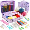 59 Pcs Ergonomic Crochet Hooks Kit, Knitting Starter Kit for