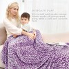 Cute Purple Blanket Soft Fleece Leopard Print Throw Blanket for