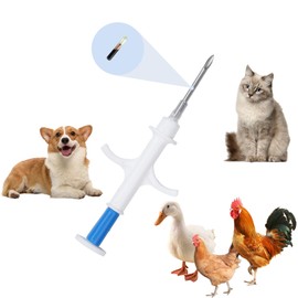 JINSHIGAO Animal Microchip 134.2KHz FDX-B 20 Pack ISO11784 ISO11785 ICAR Certified Pet ID Animal Identification Chip Syringe 1.25x7mm 1.4x8mm 2.12x12mm