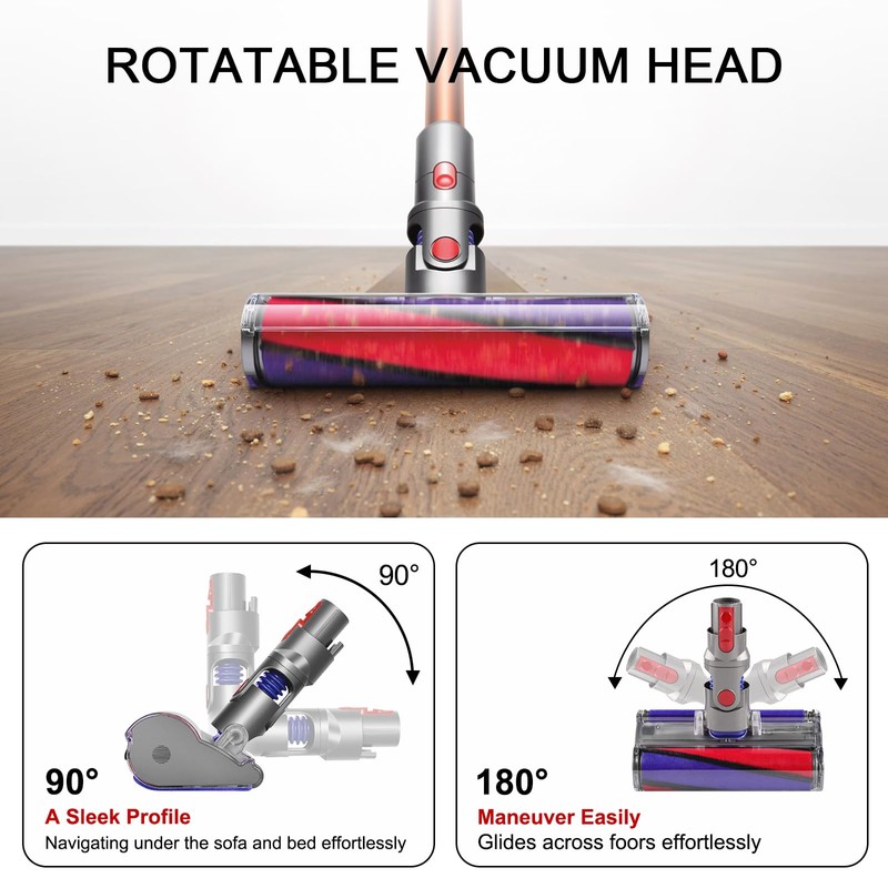 Coodss Soft Roller Cleaner Head Compatible with Dyson V8 V10