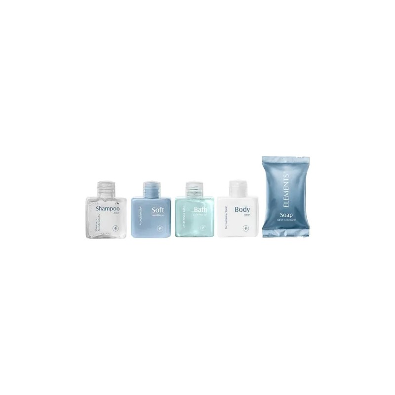 Kit Amenidades Hoteleras Jypesa Elements 320 Piezas Shampoo Acondicionador Gel