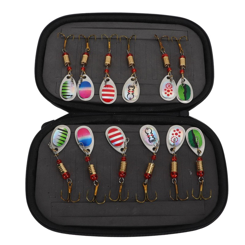 12Pcs Trout Lure Flashing Sequin Efficient Stainless Steel Bass Fishing