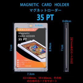 Magnetic Loader Card Loader Set of 6 35pt UV Protection Trading Card Trading Card Case Protective Case Collection Magnetic One-Touch Magnetic Card Display Transparent Protective Storage
