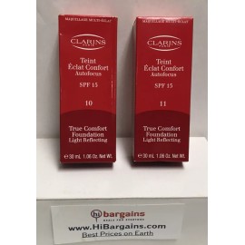 Clarins True Comfort Foundation Light Reflecting, SPF 15, 1.06 oz made in France - 11 HAZELNUT