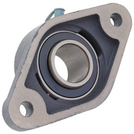 [1-Pack] UCFL206-20 - 2-Bolt Flange-Mount Ball Bearing Unit, Insert Bearing UC206-20, Cast Iron Housing FL206, 1-1/4 in (31.75 mm) Bore Shaft, Set Screw Locking, 5-13/16 in (147.637 mm) Flange Height