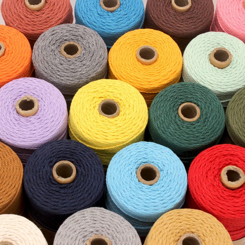 Likeecords Macrame String, 3 mm x 100.5 Metres, Coloured Macrame