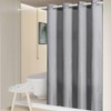 No Hook Extra Wide Shower Curtain,Polyester Fabric Shower Curtain Liner