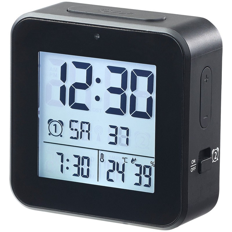 infactory Alarm Clock Weekend Function: Radio Alarm Clock with 2
