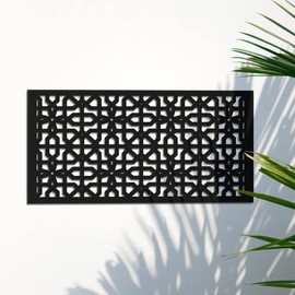 NeuType Metal Privacy Screen Outdoor Decorative Privacy Screen with Stand Freestanding Privacy Screen for Patio, Garden, Balcony, Porch Featuring Precise Laser Cut