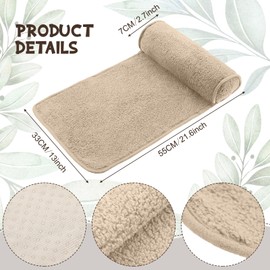 Weysat Neck Head Pillow for Recliner Chair Non Slip Fleece Adjustable Neck Roll Support Headrest Pillow for Travel Home Office Recliner Couch Sofa Armchair(Light Camel)