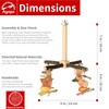 Agape Rotating Parrot Perch Toy with Chew Toy, Natural Wooden