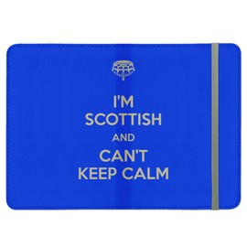ShopQuality4U Im Scottish Keep Calm Leather Passport Holder - for Men & Women - British Full Printed Passport Cover Case Passport Wallet