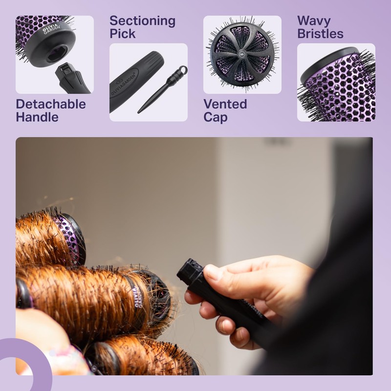 Olivia Garden Multibrush Curlers Kit - Size 55-4 Barrels of