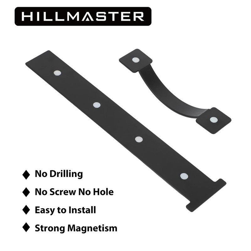 HILLMASTER Garage Door Magnetic Decorative Hardware, 6 Pieces Rectangle Garage