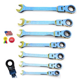 Unbranded 10mm Metric Flexible Head Ratchet Wrench - 17 mm