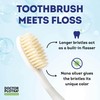 MOUTHWATCHERS Soft Flossing Manual Toothbrush for Adults, Green, Ultra Clean,