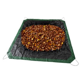 SUNLITAP Leaf Tarp 9x9 Feet, Lawn Garden Leaf Tarp with 4 Drawstrings, Reusable Waterproof Poly Tarp Yard Waste Bags, All Purpose Protective Cover for Bikes, Furniture Cover, Tent Footprint