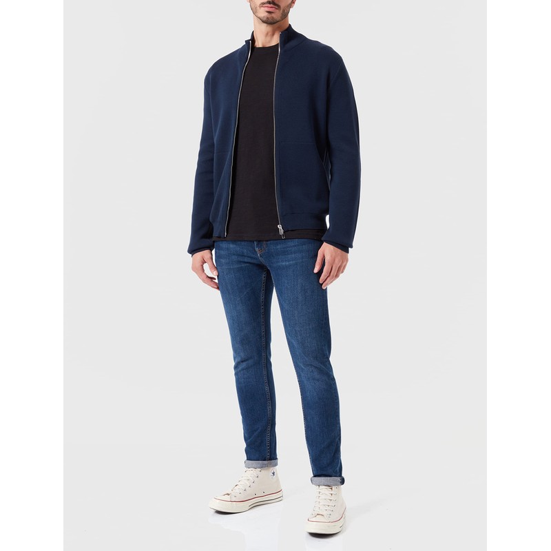 Seidensticker Men's Knitted Jacket - Regular Fit - Zip -