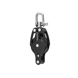 BLUESHARK 38mm Aluminum Sailing Blocks Choose Style and Quantity (Single Becket Block 2252, 1-Pack)