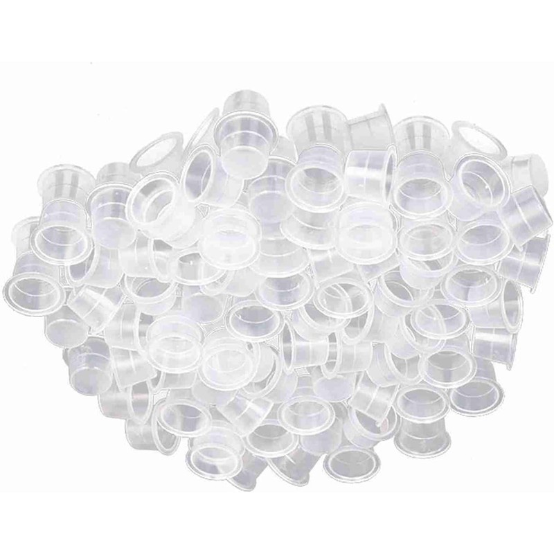 100 PCS/Bolsa Tapas de Tinta para Tatuaje Recipiente de Plástico