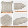 Pessbulmm Faux Leather Decorative Throw Pillow Covers 18x18 Inch Set